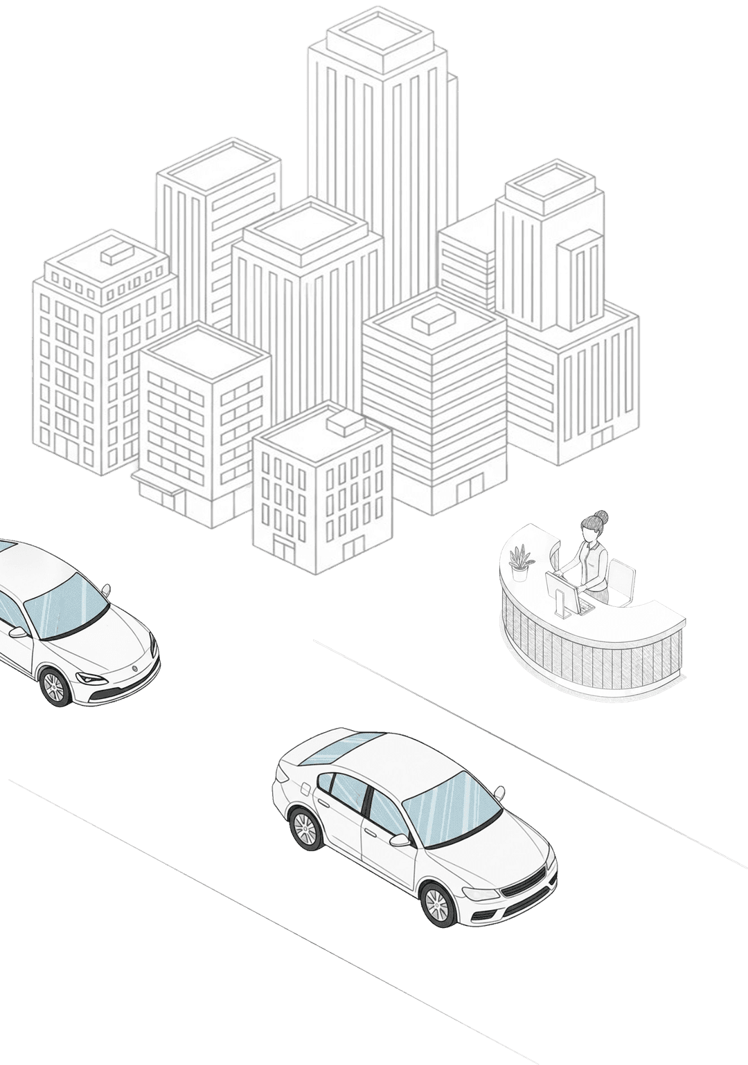 Left buildings